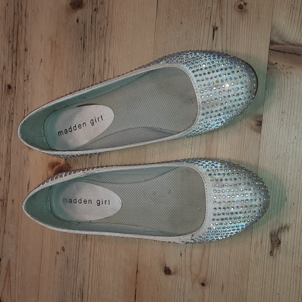 Madden girl multi color rhinestone flats